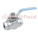 3-Way Stainless Steel Ball Valve Reduce Port, 1000WOG(PN69)ISO-Mount Pad
