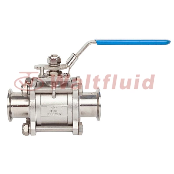Stainless Steel Sanitary Hygienic Tri Clamp 3-piece Ball Valves