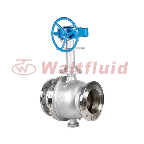 High Quality GB/API 6D Low Temperature CF8 Industrial 2 PC Flanged Trunnion Ball Valve